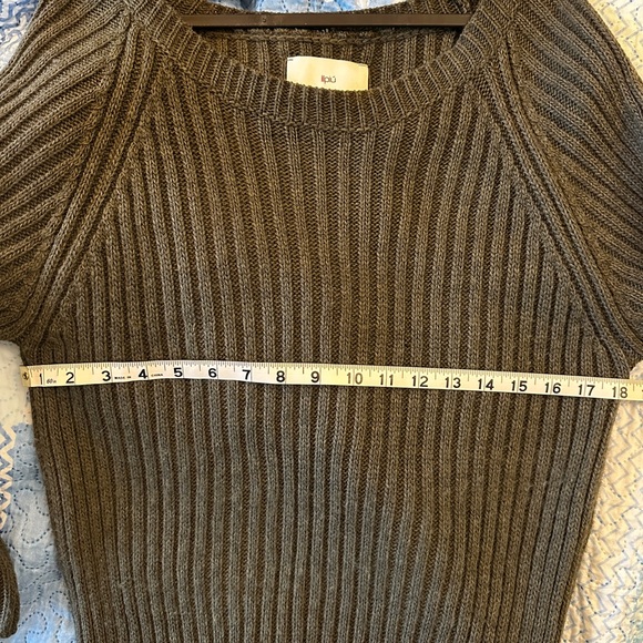 Olive Ribbed Knit Dress - Picture 5 of 5
